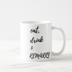 Caneca De Café Coma & Bebida; Design de Comentário Para Noiva