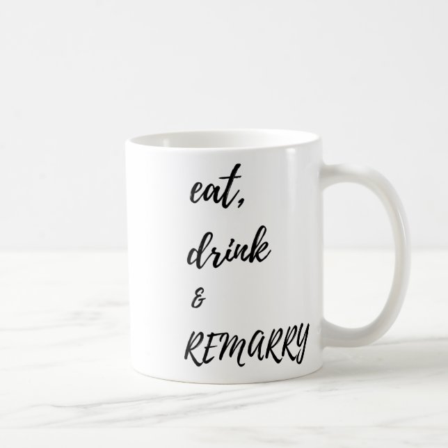 Caneca De Café Coma &amp Bebida; Design de Comentário Para Noiva  (Direita)