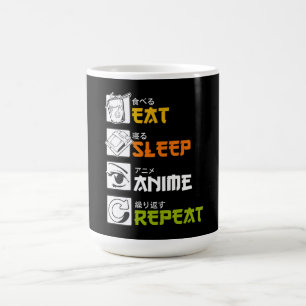 Caneca De Café Coma animação de sono Repetir Presente Idea Cosp