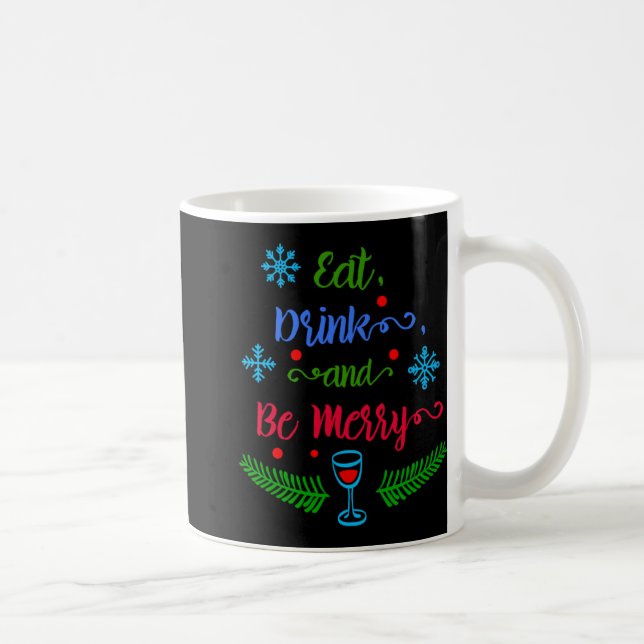 Caneca De Café Coma Beba E Seja Alegre Natal Férias T Sh Kids (Direita)