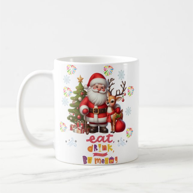 CANECA DE CAFÉ COMA BEBER FELIZ (Esquerda)