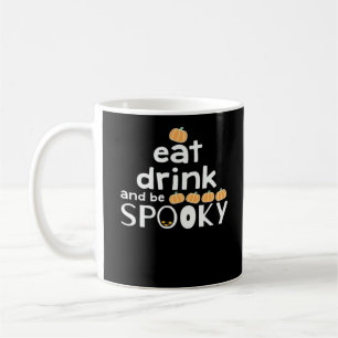 Caneca De Café Coma Bebida E Seja Feliz Feliz Halloween Tren Engr