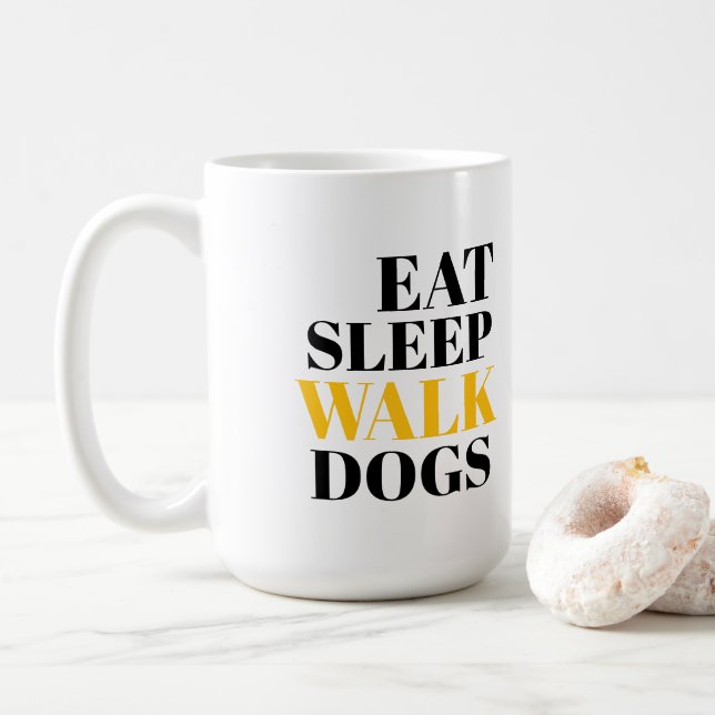 Caneca De Café Coma Cachorros Que Dormem (Com Donut)