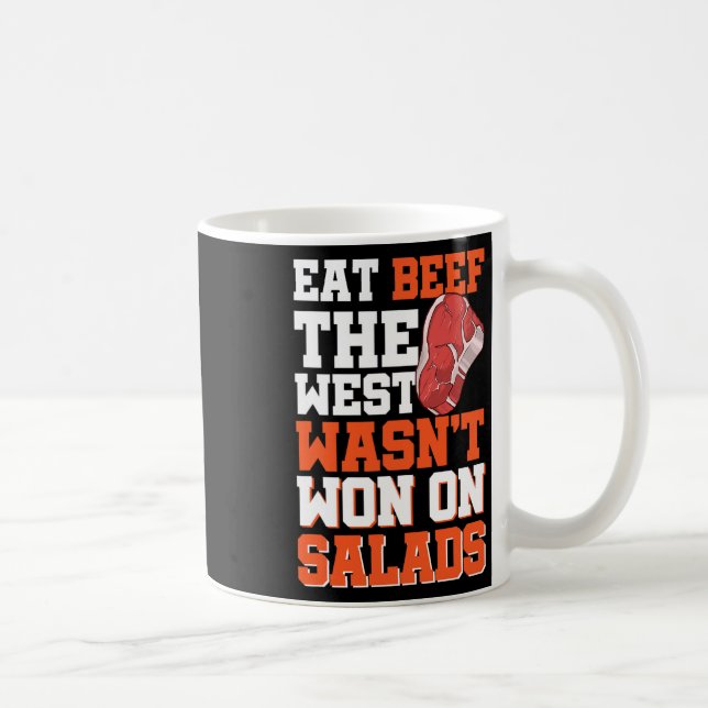 Caneca De Café Coma carne do Ocidente não ganhou em saladas (Direita)