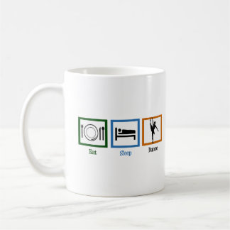 Caneca De Café Coma Dança De Sono Meninas Dançarinas Balés Engraç