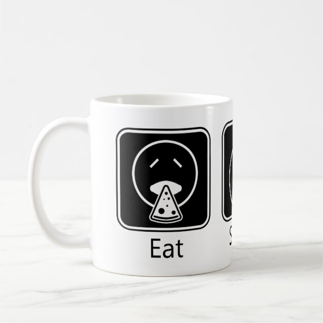 Caneca De Café Coma, Dorme, Jogo (Esquerda)