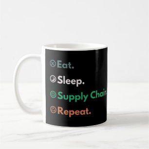 Caneca De Café Coma Dormir Cadeia de Suprimentos Repita Gerente d