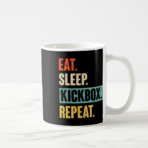 Caneca De Café Coma Dormir Kickbox Repetir Retro Kickboxing Boxe