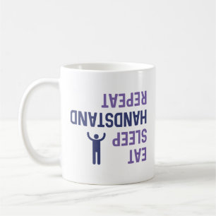 Caneca De Café Coma Dormir Parado de Mão Repetir