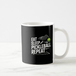 Caneca De Café Coma dormir pickleball repetir jogador engraçado