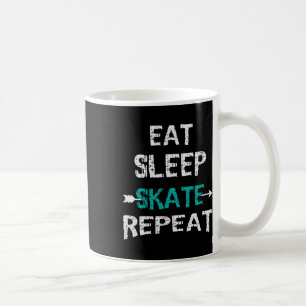 Caneca De Café Coma Dormir Skate Repetir Patinação no Gelo Hóquei