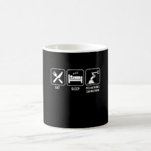 Caneca De Café Coma. Durma. Engenharia Mecatrônica