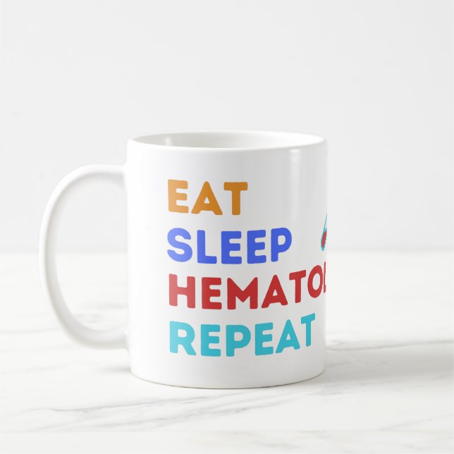 Caneca De Café COMA HEMATOLOGIA REPITA - #lablife (Esquerda)