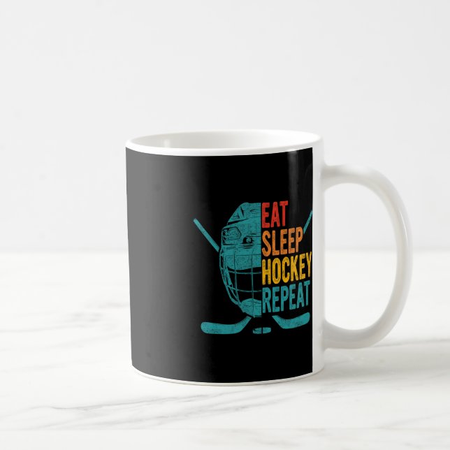 Caneca De Café Coma Hockey com Hóquei em Hóquei em Hóquei Repetid (Direita)