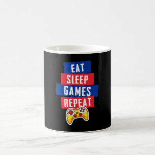 Caneca De Café Coma jogos de sono Repita Videos games engraçados