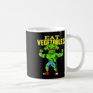 Caneca De Café Coma Legumes Brócolis Engraçado Fitness Forçaespor