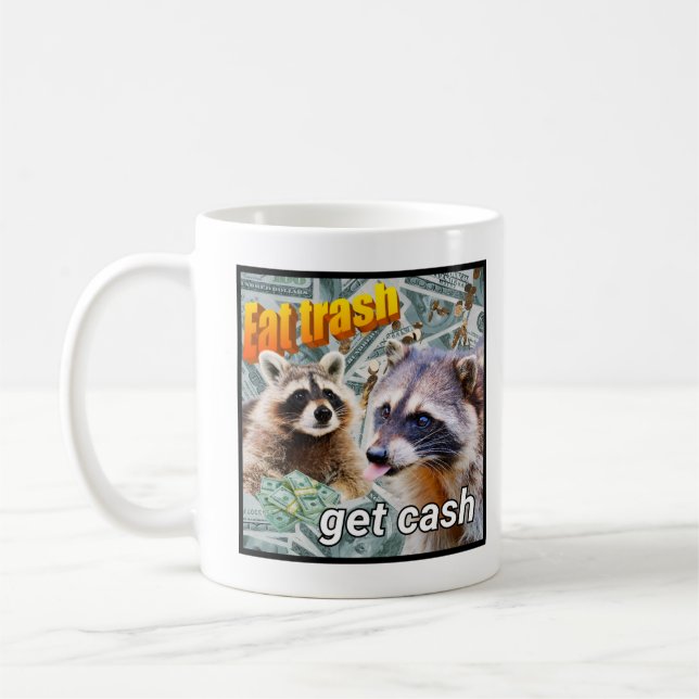 Caneca De Café Coma Lixo Comprar Aviso De Lavador De Caixa (Esquerda)