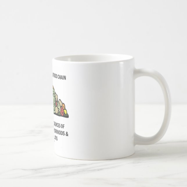 Caneca De Café Coma mais baixo na cadeia alimentar (os vegetais) (Direita)