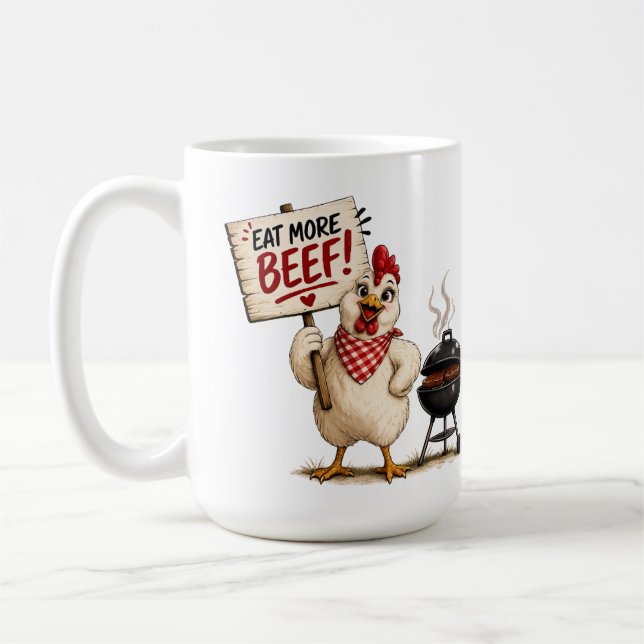 Caneca De Café Coma Mais Carne! Frango (Esquerda)