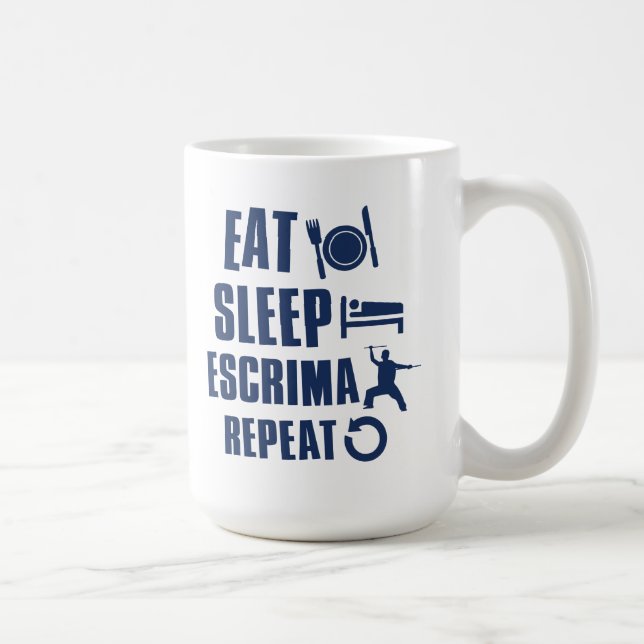 Caneca De Café Coma o escrima do sono (Direita)