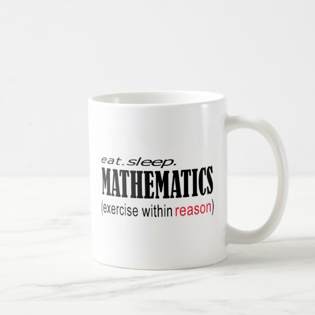 Caneca De Café coma o exercício do _da matemática do sono dentro (Direita)