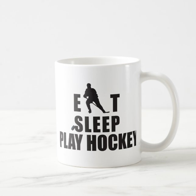 Caneca De Café Coma o hóquei do jogo do sono (Direita)