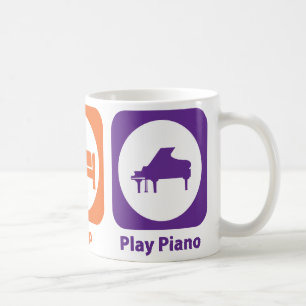 Caneca De Café Coma o piano do jogo do sono