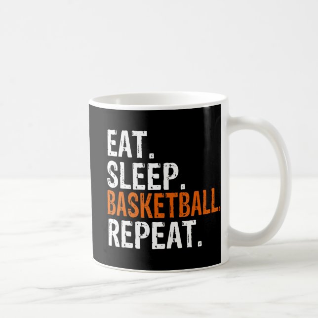 Caneca De Café Coma o Presente Repetitivo de Basquete no Sono (Direita)