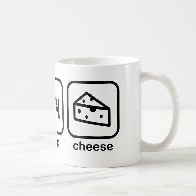 Caneca De Café Coma o queijo do sono (Direita)
