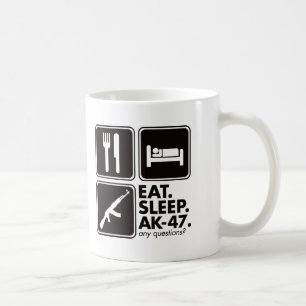 Caneca De Café Coma o sono AK-47 - preto