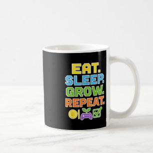 Caneca De Café Coma O Sono Aumente A Rotina De Jogos Para Homens