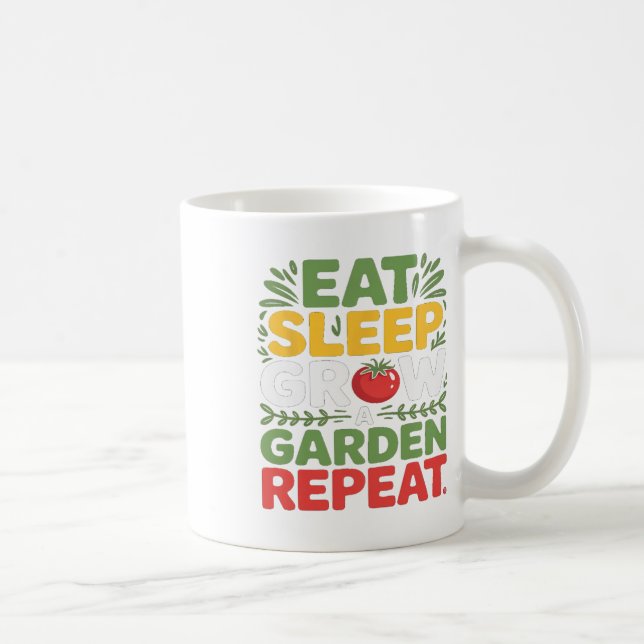 Caneca De Café Coma O Sono Cultivar Um Jardim Repetir Gama De Jar (Direita)