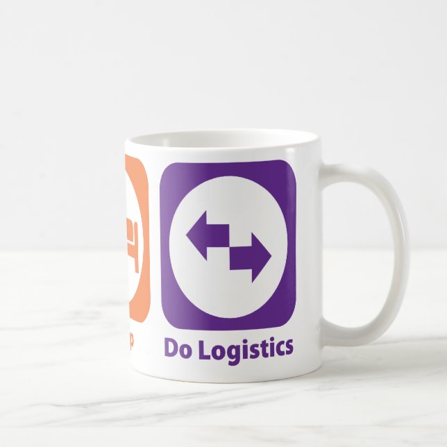 Caneca De Café Coma o sono fazem a logística (Direita)