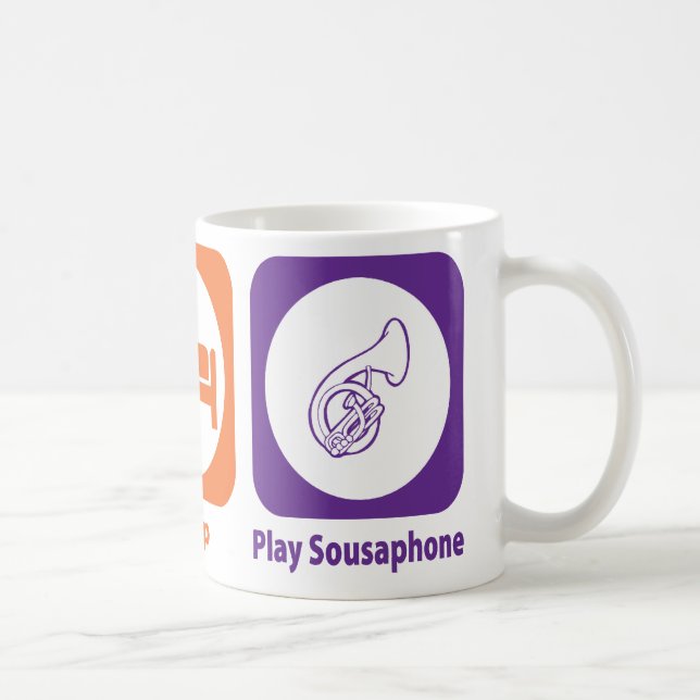 Caneca De Café Coma o Sousaphone do jogo do sono (Direita)