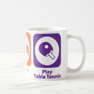 Caneca De Café Coma o ténis de mesa do jogo do sono