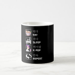 Caneca De Café Coma o ventilador Kpop do K-Pop de repetição de 