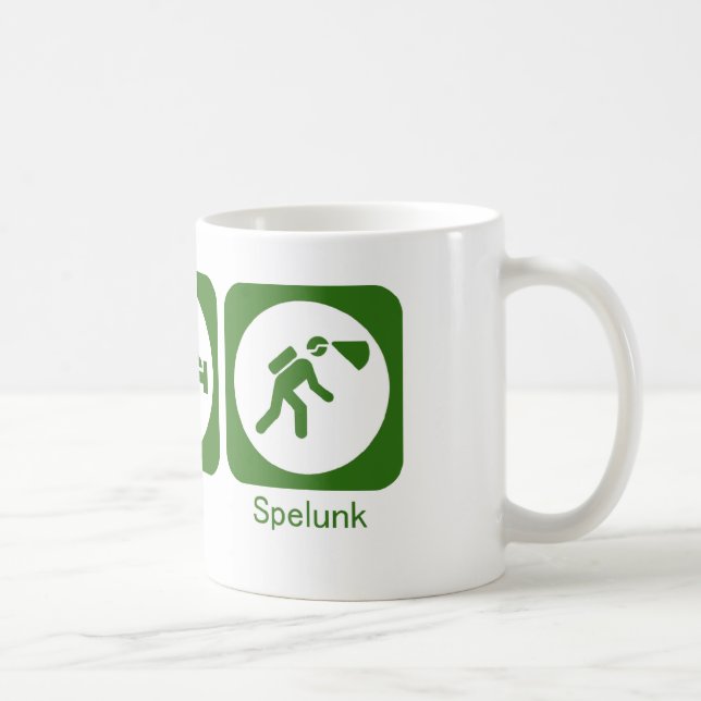 Caneca De Café Coma o VERDE do spelunk do sono (Direita)