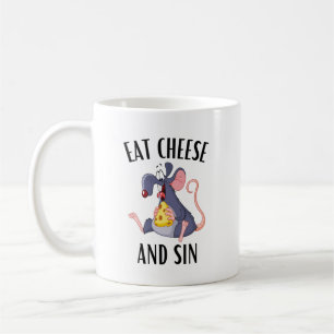 Caneca De Café Coma queijo e pecado