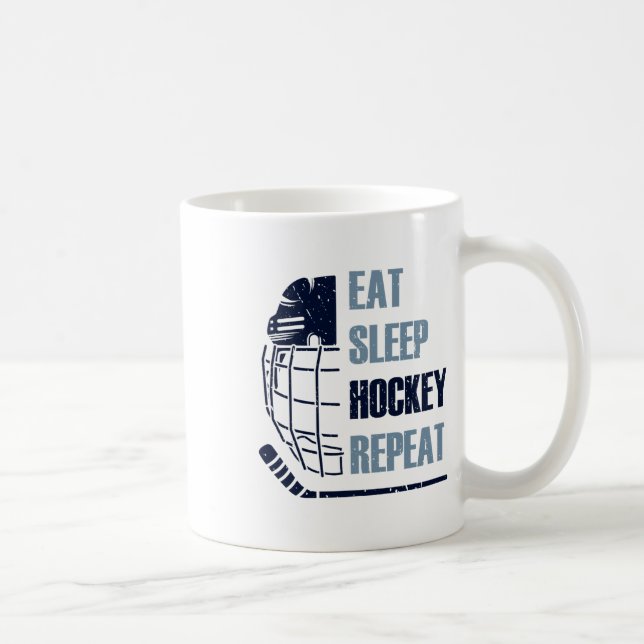 Caneca De Café Coma Soneca Hóquei Repetir Máscara Divertida Adesi (Direita)