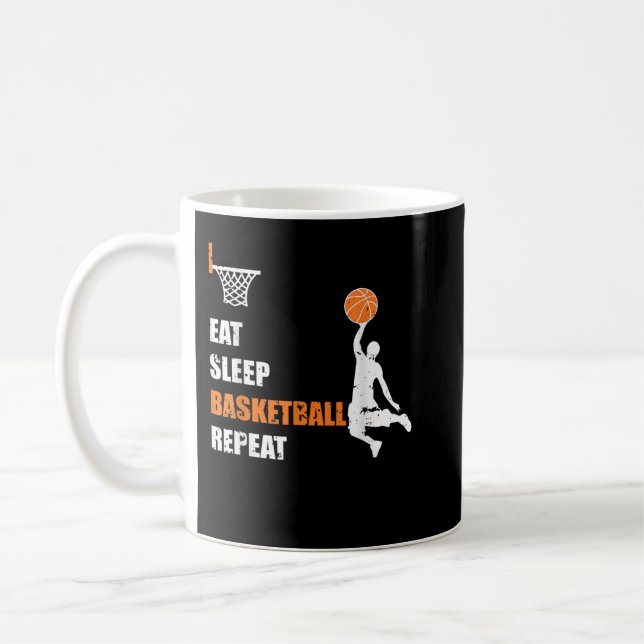 Caneca De Café Coma, Sono, Basquete, Jogadores de Basquete e Gi (Esquerda)