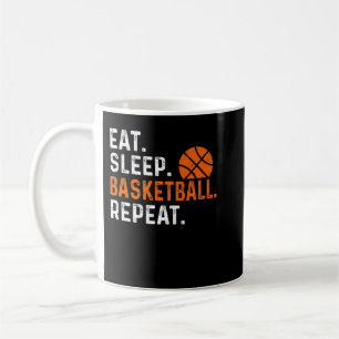 Caneca De Café Coma Sono Basquete Repete Jogada Engraçada de Basq