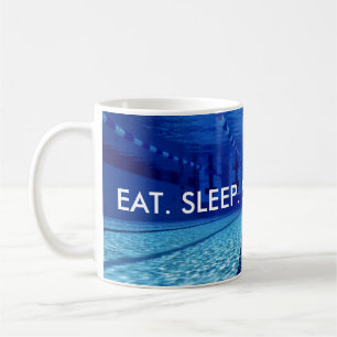 CANECA DE CAFÉ COMA. SONO. NATAÇÃO. REPETIÇÃO