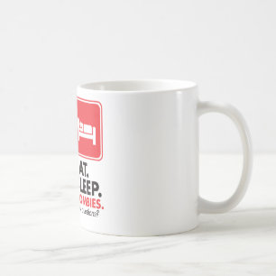 Caneca De Café Coma zombis do sono - vermelho