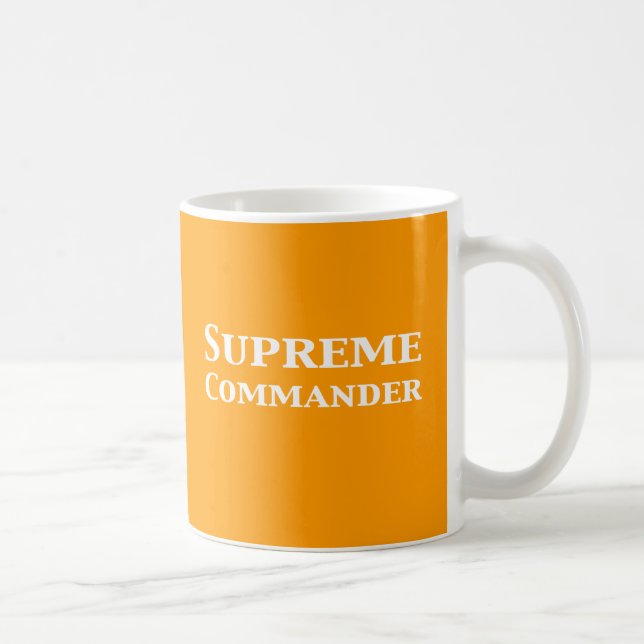 Caneca De Café Comandante supremo presentes (Direita)