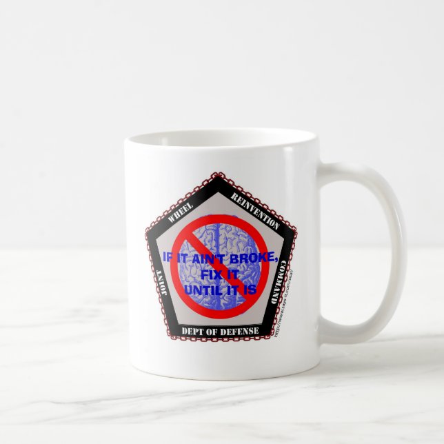 Caneca De Café Comando da reinvenção da roda - costume… - (Direita)