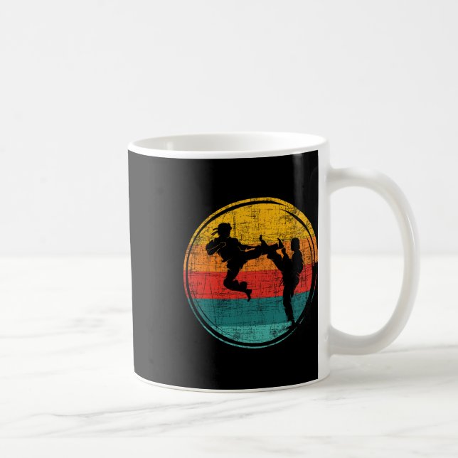 Caneca De Café Combatente contra Karate - Karateka Comt Autodefes (Direita)