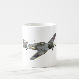 Caneca De Café Combatente contra o furacão Hawker WW2