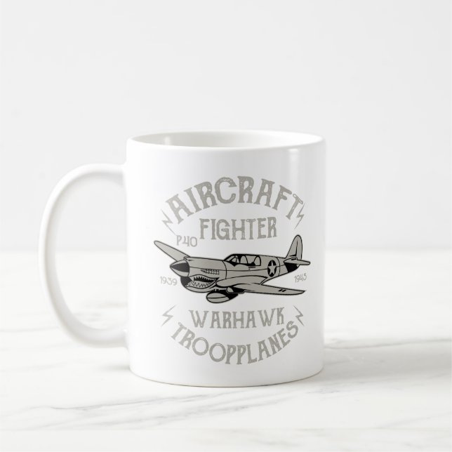 Caneca De Café Combatente da aeronave P40 (Esquerda)