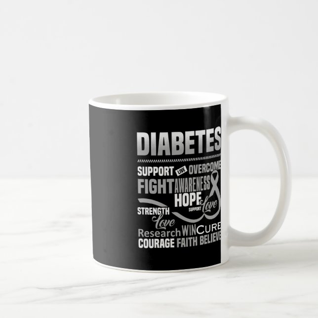 Caneca De Café Combater a Consciência da Diabetes Suporte à Esper (Direita)