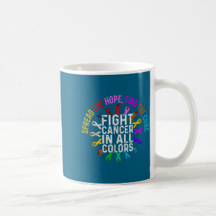 Caneca De Café Combater o Câncer Todas as Cores Arte Gráfica